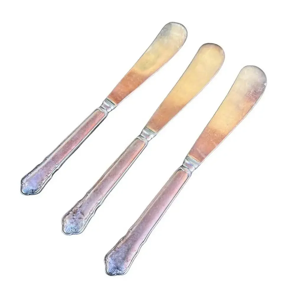 GULDSMEDS A.B. Extra Prima NS ALP Silverplate Butter Spreaders Knives Set of 3